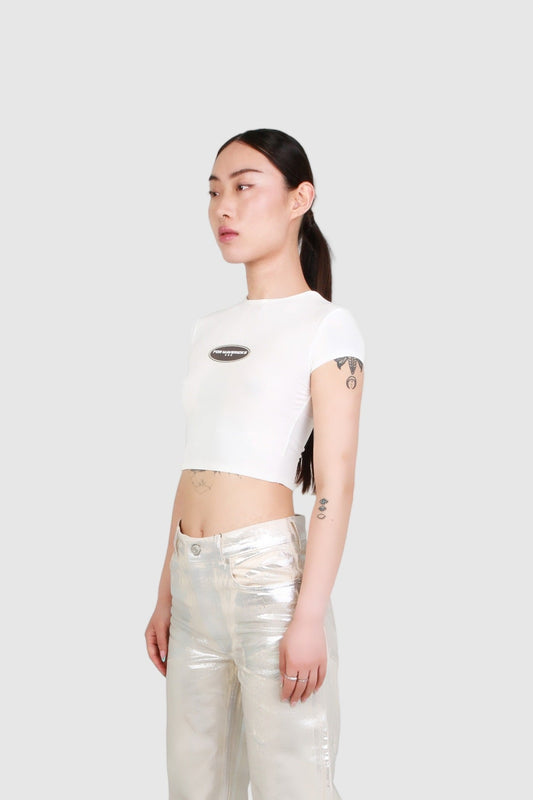 CLUB CROP TOP - WHITE