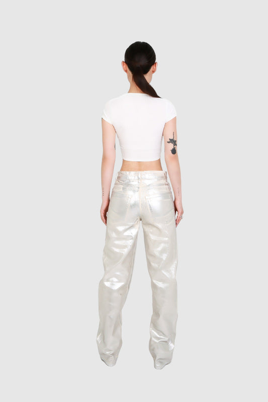 CLUB CROP TOP - WHITE