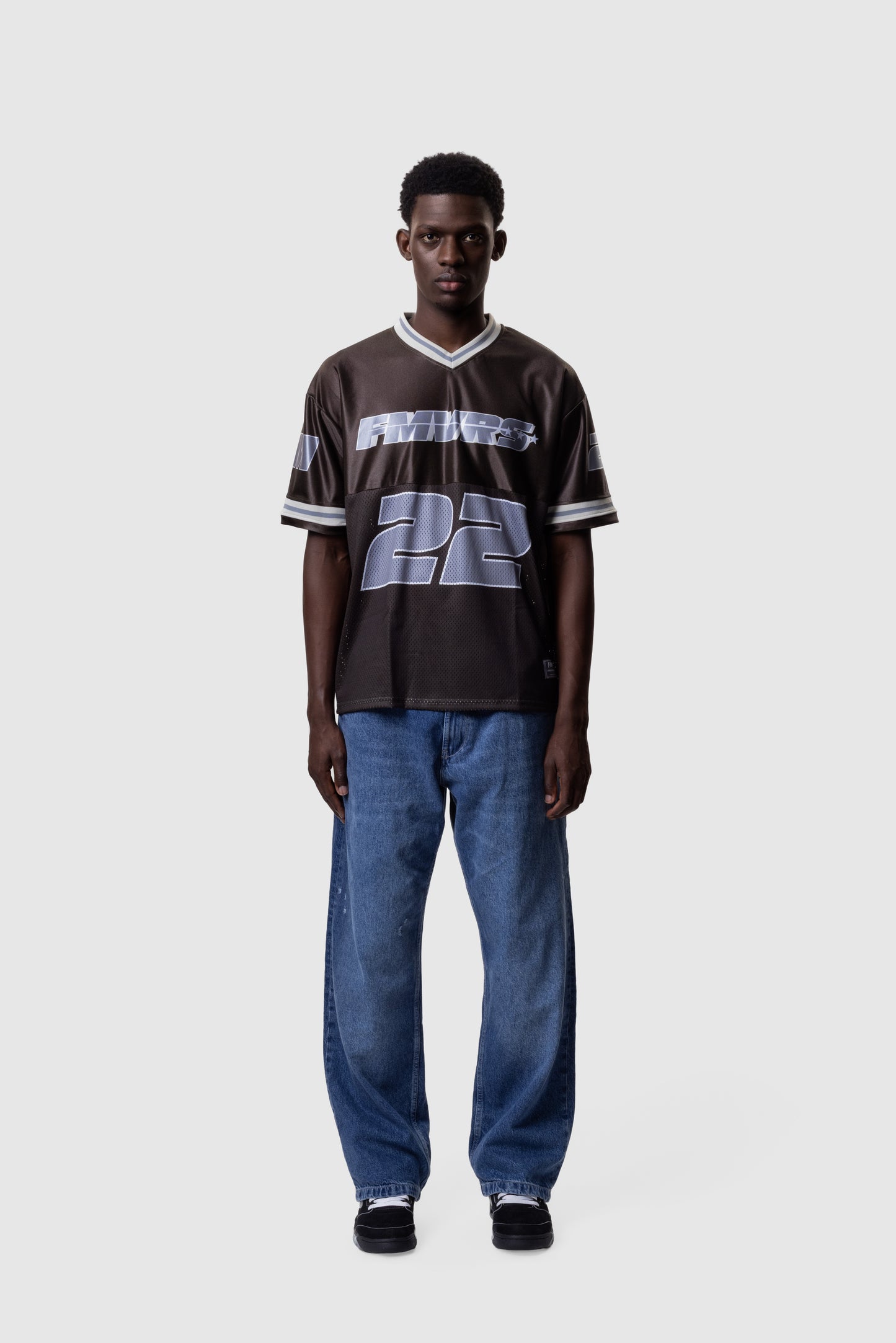 ATHLETIC MESH JERSEY - BROWN