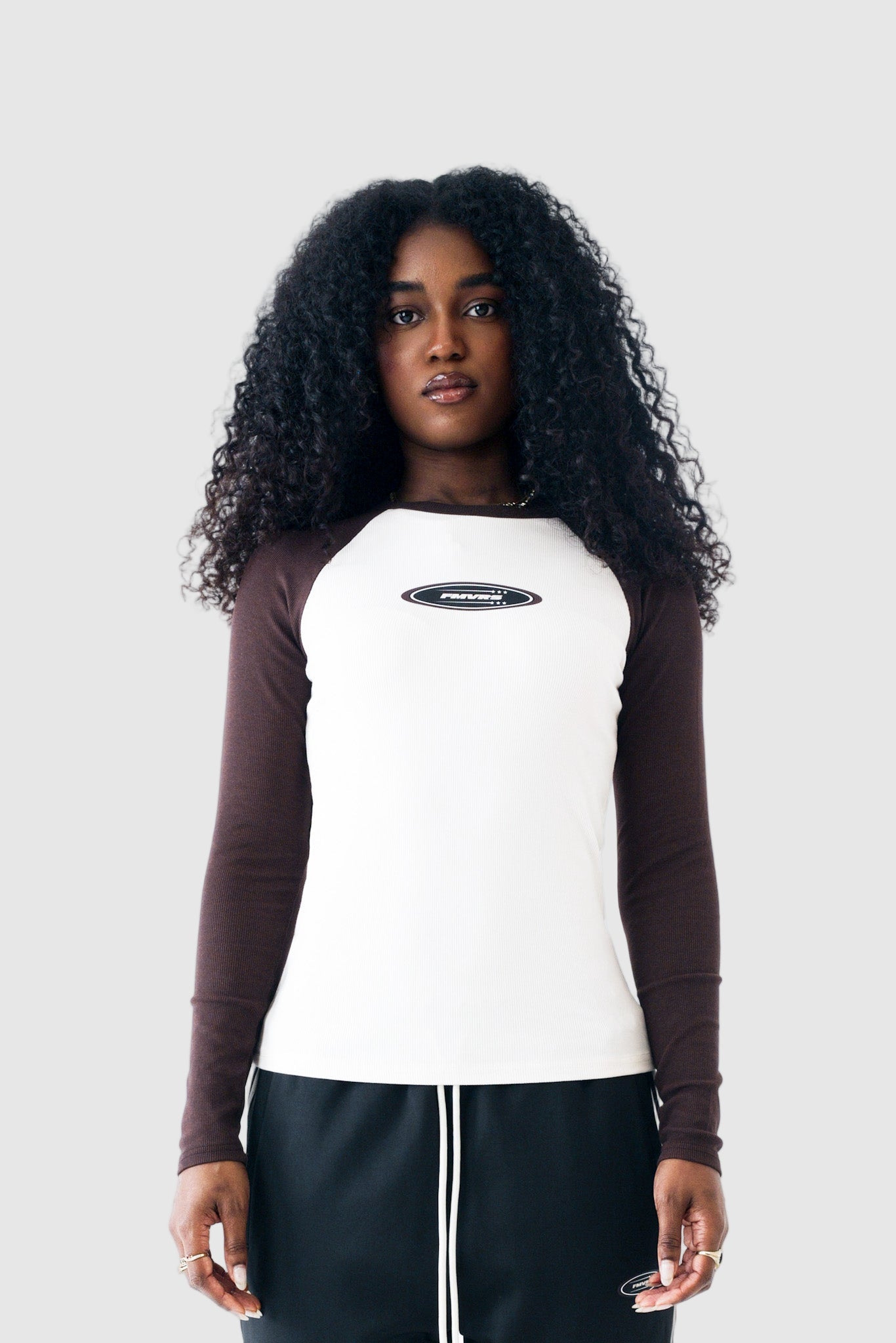 FRM RIBBED T-SHIRT- BROWN